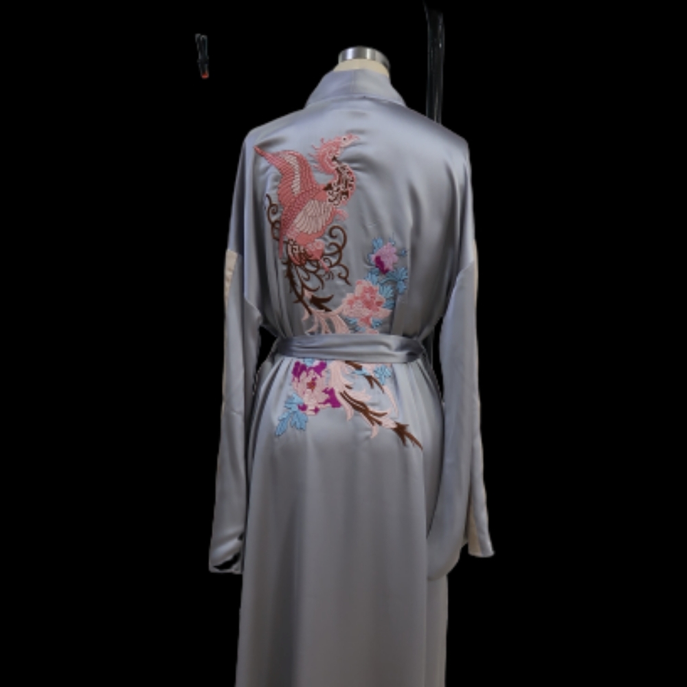 Satin kimono  dress ,  cover up stilish and unique